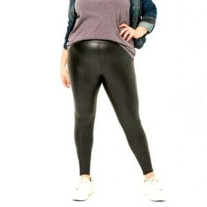 Torrid Faux Leather Black High Waisted Leggings Size 4 4X 26 #11